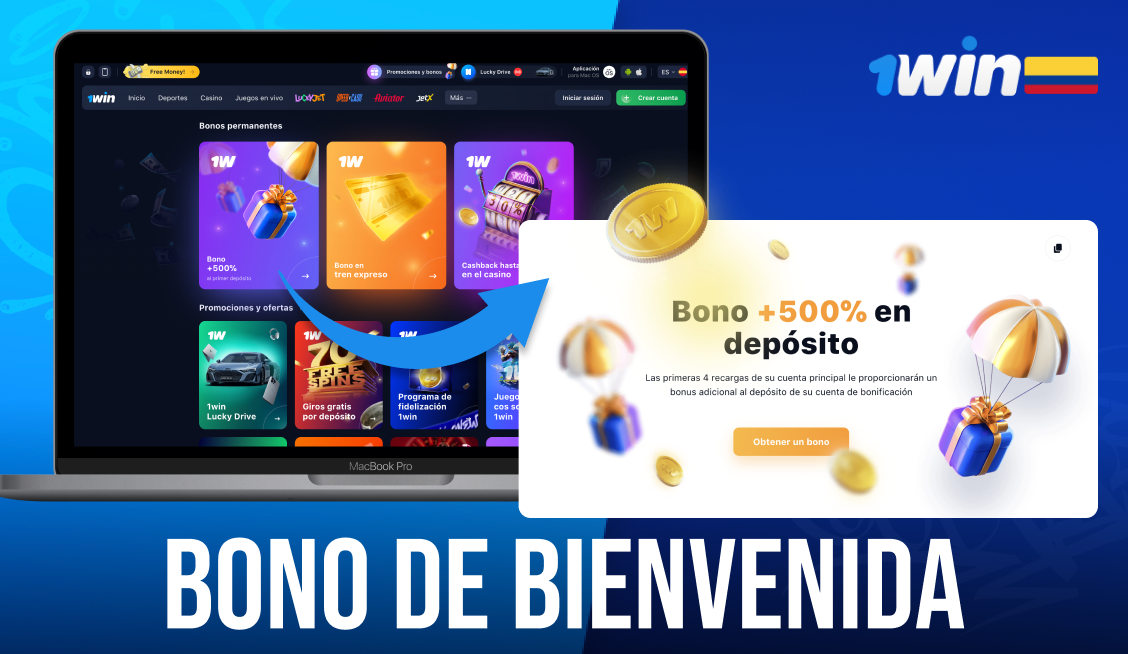 Bono bienvenida 1Win Casino 500% Aviator depósitos